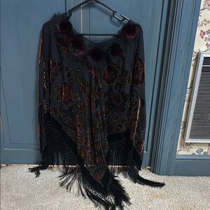 Elegant Black Floral Women's Top